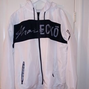 Marc Ecko White and Black Windbreaker